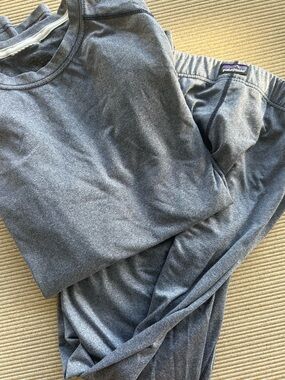 Patagonia Navy Base Layer Thermals;Top and Bottom Set